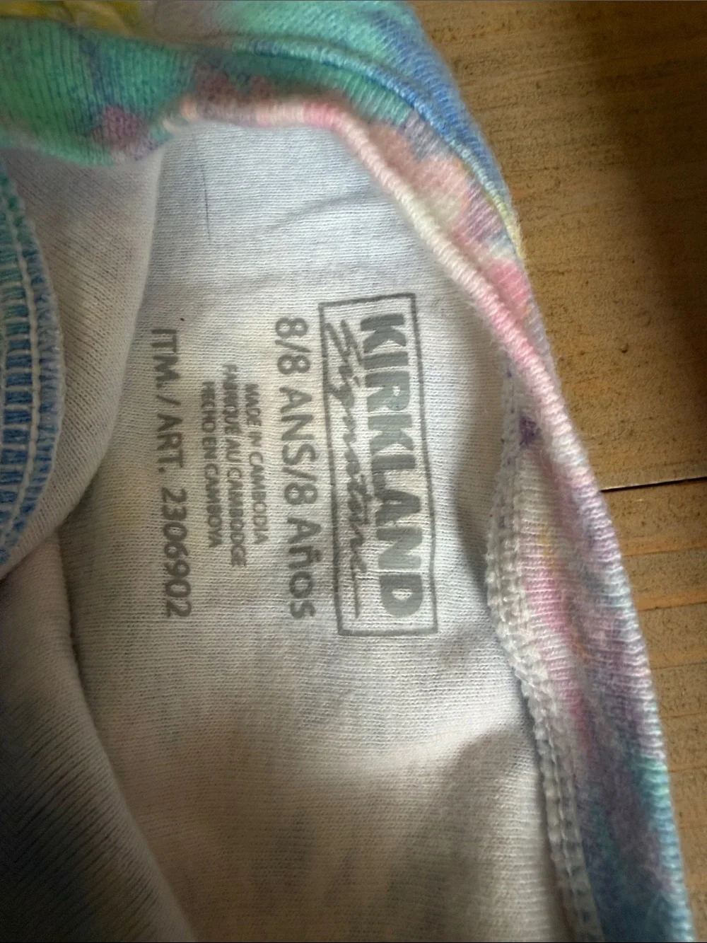 Kirkland Signature Gray Logo Printed Tee Interior Tag